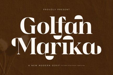 Golfah Marika A New Modern Serif Font