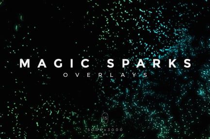 15 Magic Sparks Photo Overlays