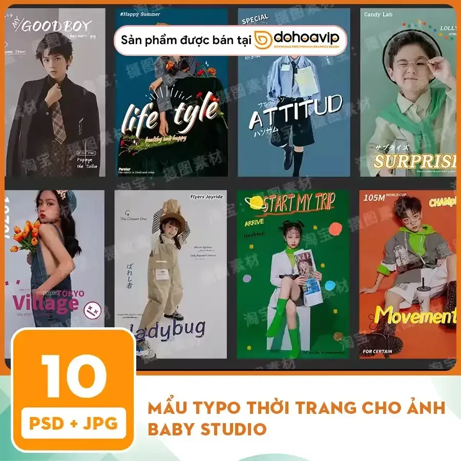 [VIP] Mẩu Typo Thời trang cho ảnh baby studio