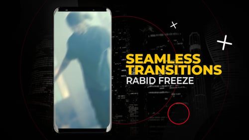 Vertical Rabid Freeze Transitions | After Effects