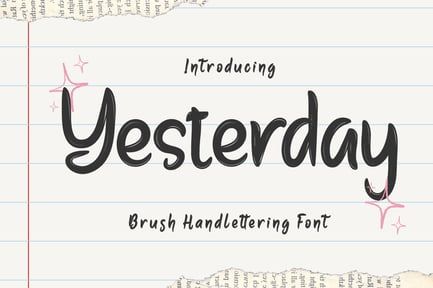 Yesterday – Brush Handwritten Font