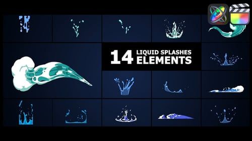 Liquid Splashes Elements | FCPX