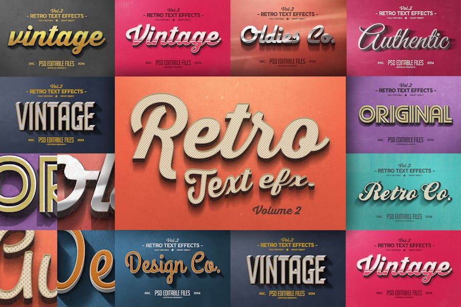 Vintage Text Effects Vol.2