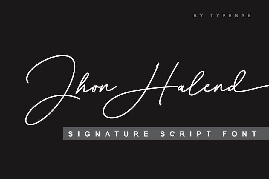 Jhon Halend – Signature Script Font