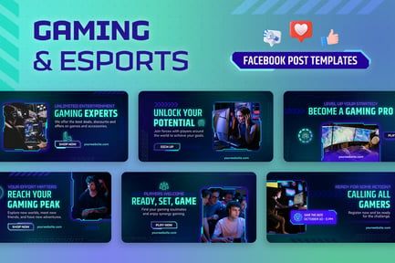 Facebook Post Templates – Gaming and Esports