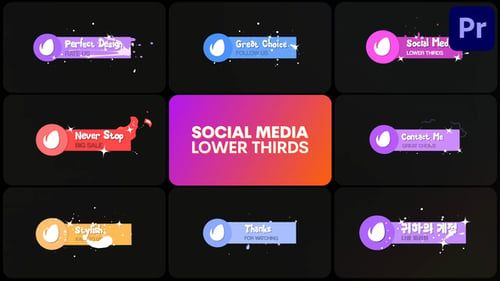 Social Media Lower Thirds | Premiere Pro MOGRT