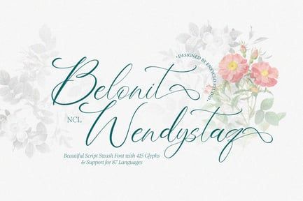 NCL Belonit Wendystaq – Elegant Script Font