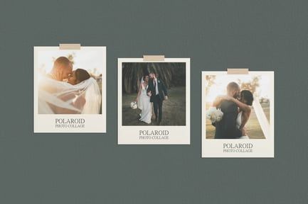 Polaroid Photo Collage Mockup