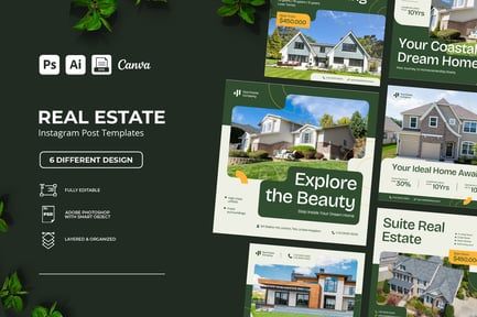 Modern Real Estate Instagram Post Templates