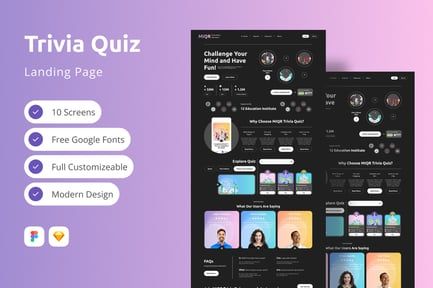 Miqr – Trivia Quiz Landing Page