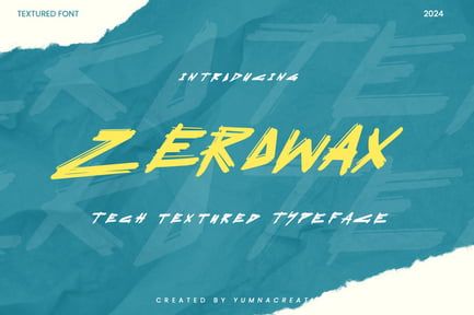 Zerowax – Tech Textured Font