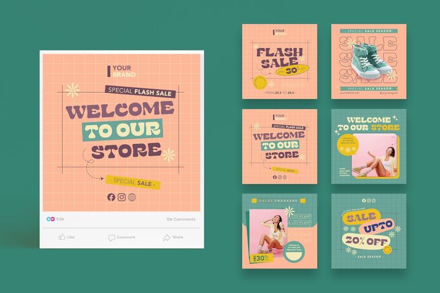 Flash Sale Instagram Post Templates