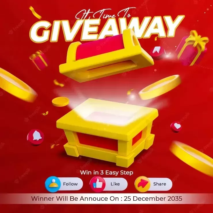 Give away contest banner social media post template