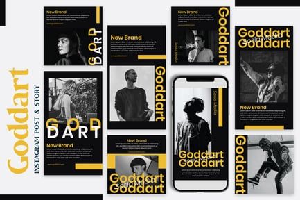 Goddart – Instagram Post & Story Templates