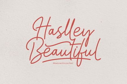 Haslley Beautiful – Calligraphy Wedding Font