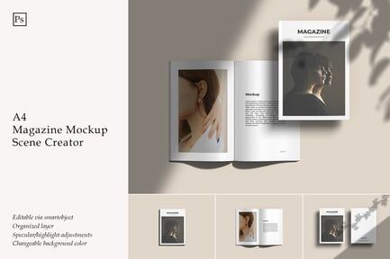 A4 Magazine Mockup – Scene Creator