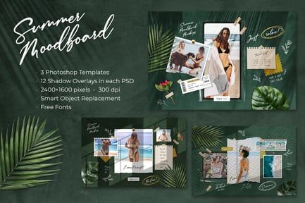 Summer Moodboard – 3 Templates