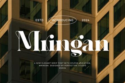 Mringan Elegant Ligature Serif Font Typeface