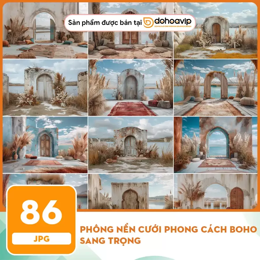 [VIP] Phông nền cưới phong cách boho sang trọng