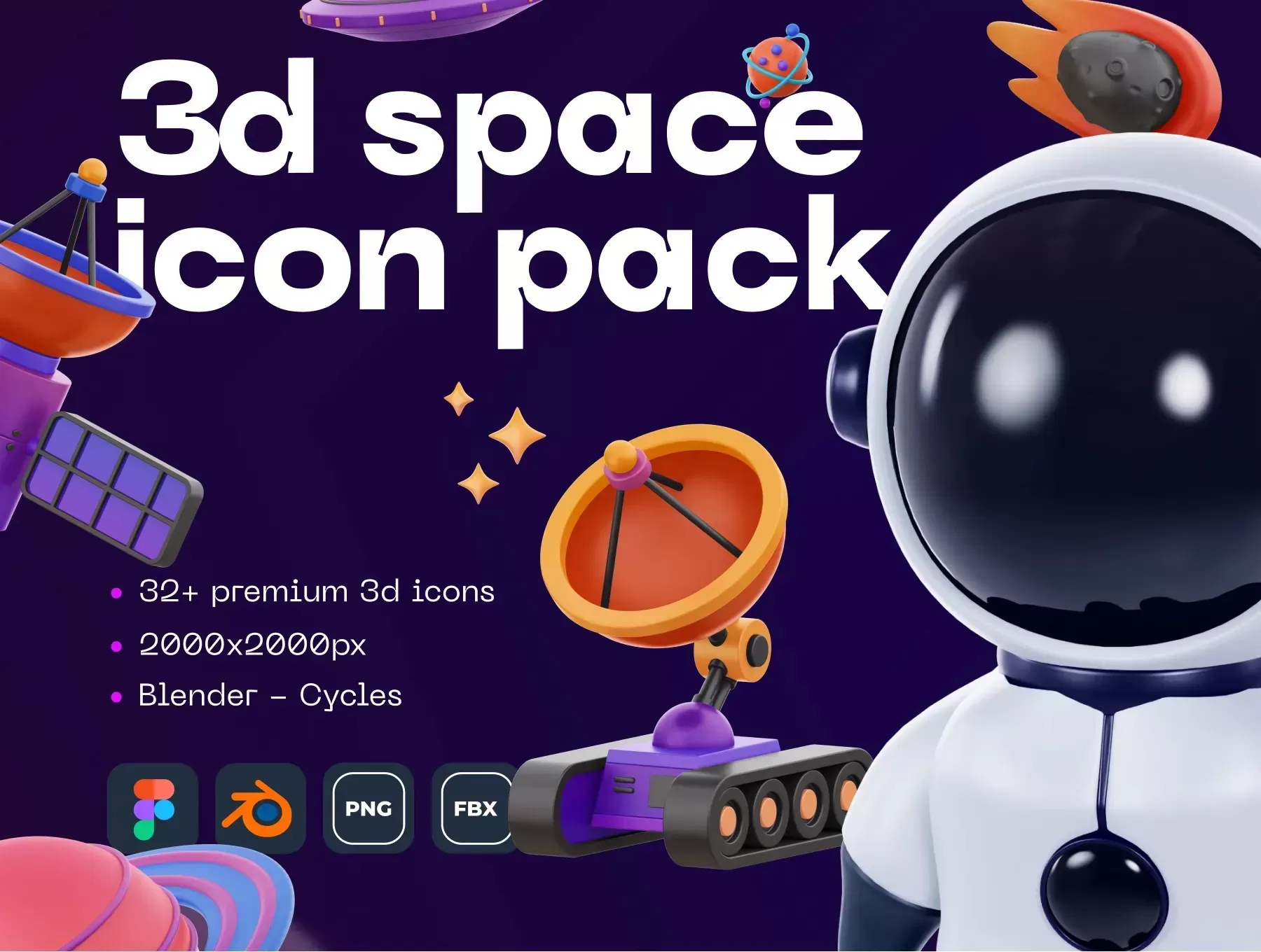 Space 3D Icon Pack