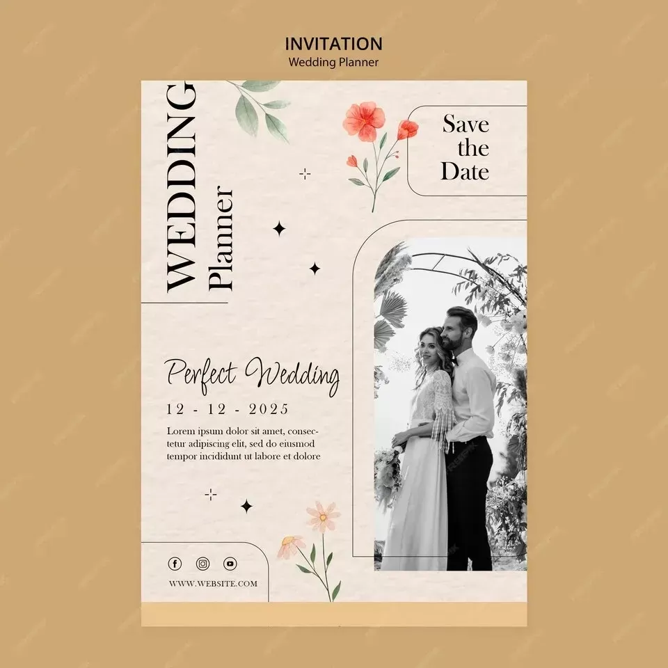Wedding planner invitation template