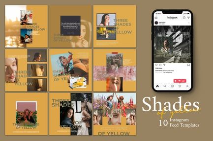 Shades Of Yellow – Instagram Post Template