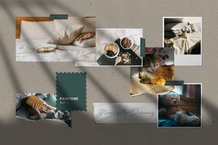 Aesthetic Photo Mockup Moodboard Template