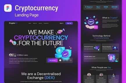 Cryptocurrency Landing Page Figma