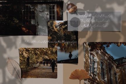 Autumn Photo Collage Mockup Template