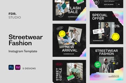 Streetwear Fashion Instagram Post Template