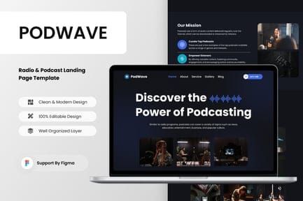 PodWave – Radio & Podcast Landing Page