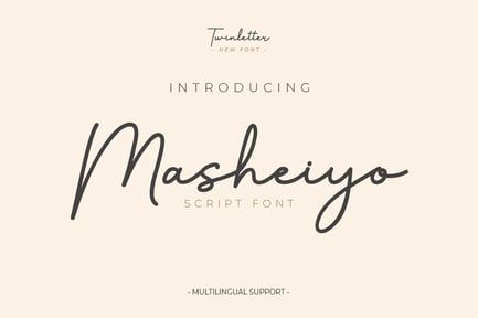 Masheiyo – Script Monoline Font