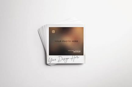 Instant Pictures Mockup Fan Stack