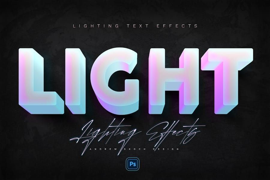 Double Light Text Effects