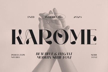 Karome Elegant Ligature Serif Font Typeface