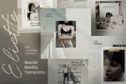 Elliette – Social Media Template + Stories