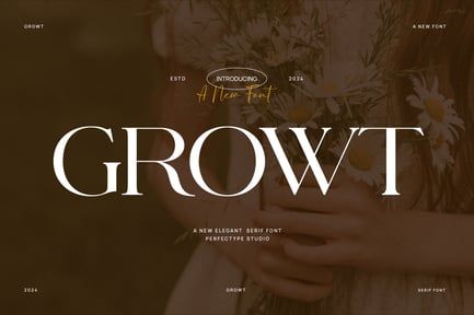 Growt Elegant Serif Font Typeface