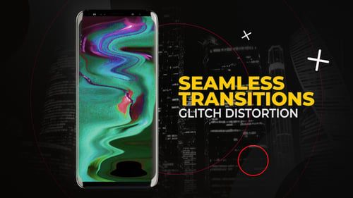 Vertical Glitch Distortion Transitions | After Effects