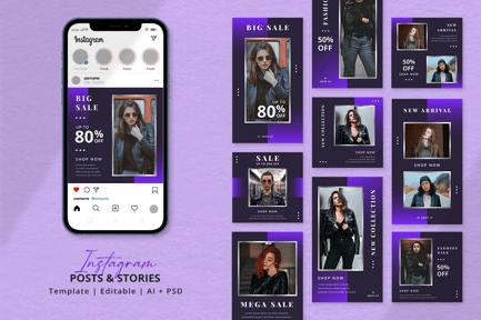 Purple – Fashion Instagram Posts & Stories