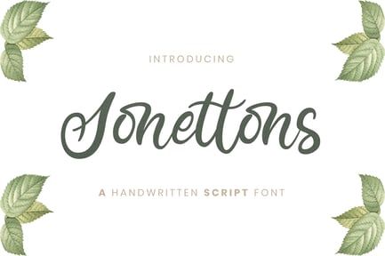 Sonettons Script – Wedding Font