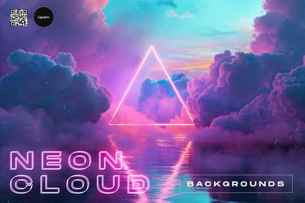 Neon Clouds Background Pack