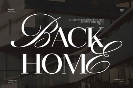 Back Home Serif and Calligraphy Font Typeface