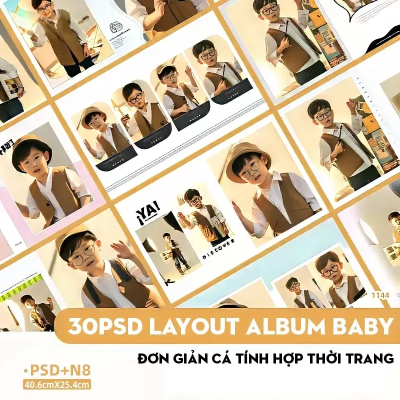 [VIP] Layout album baby đơn giản cá tính hợp thời trang PSD