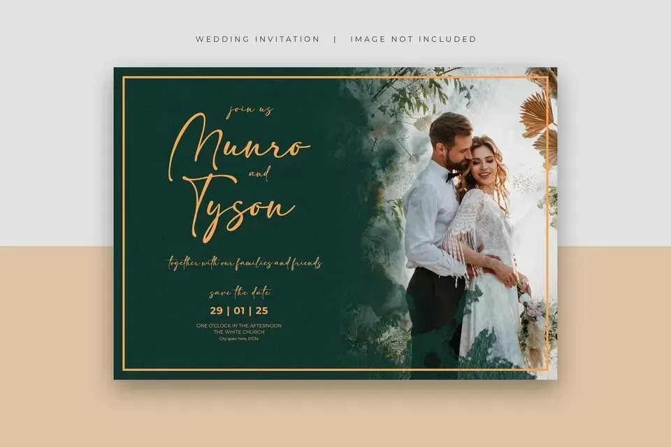 Beautiful wedding invitation design