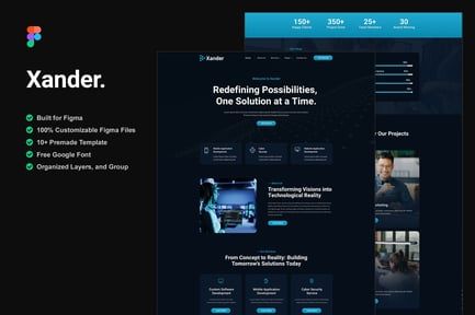 Xander – Tech Company Figma Template