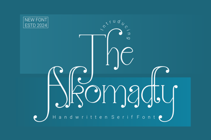 The Alkomadty Font