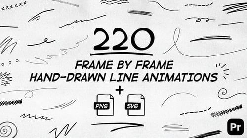 220 Frame By Frame Animated Lines