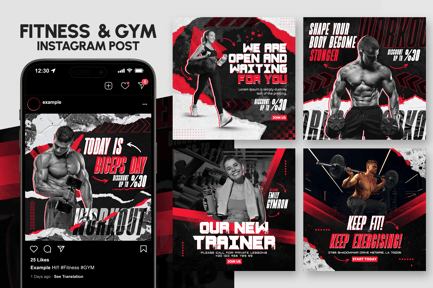 Fitness & Gym Instagram Post Template