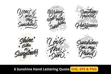 6 Sunshine Hand Lettering Quote