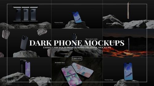 Dark Phone Mockups | MOGRT